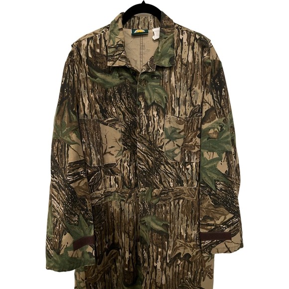 Cabela's Realtree Uninsulated Vintage Hunting Camo Zip Up Coveralls Men’s Size L - Picture 2 of 8